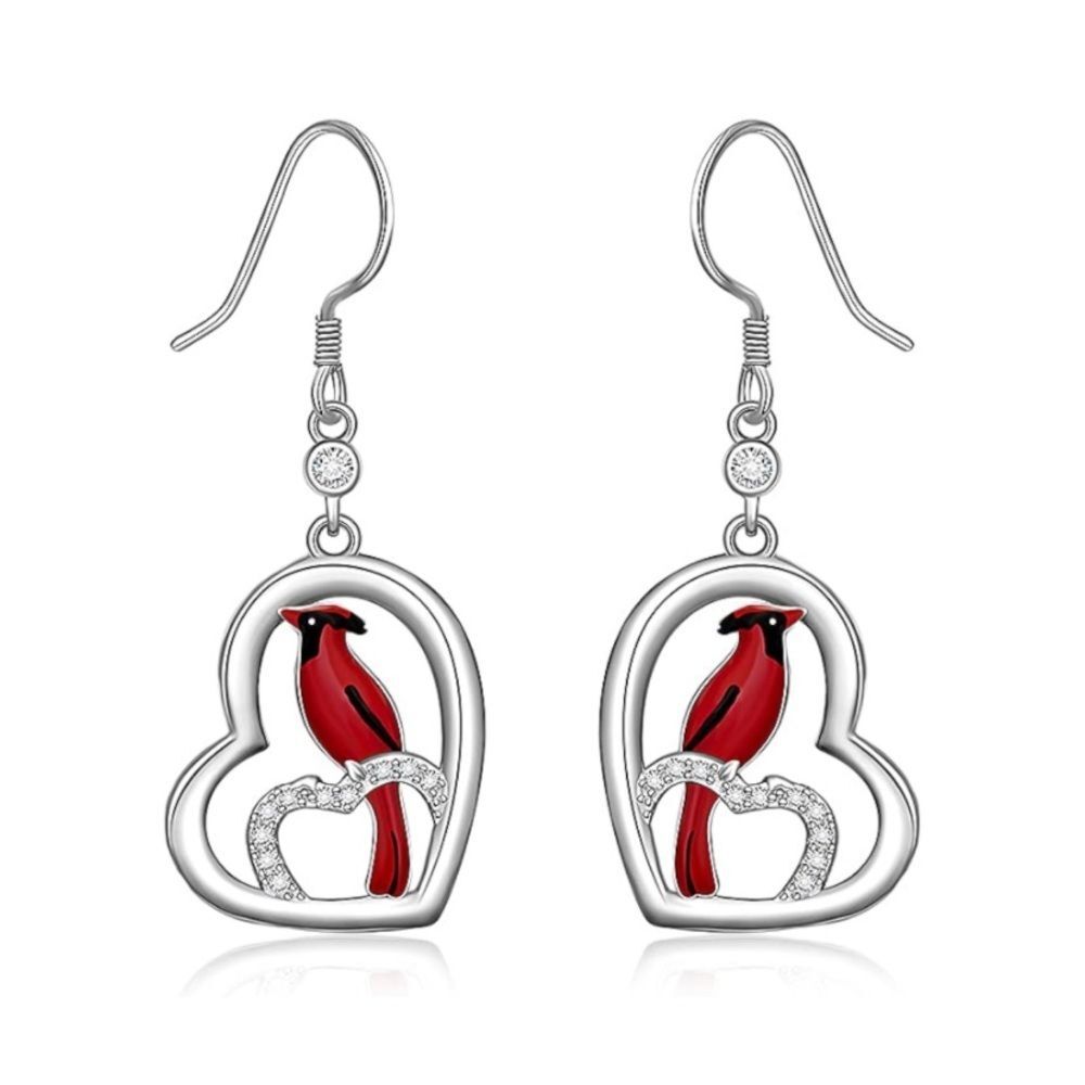 Diamond Cardinal Angel Earrings